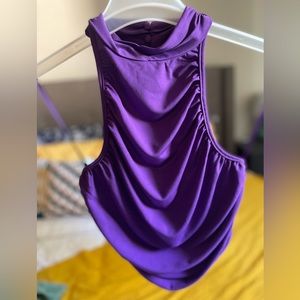 Purple crop top MISS LOLA